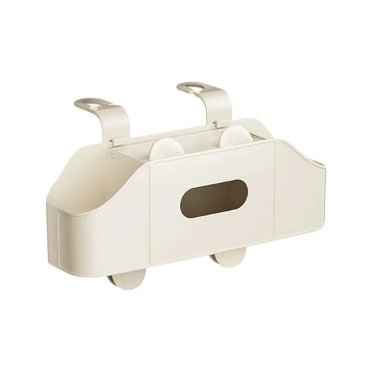 Purilite Select Car Backseat Organizer with Cup Holders | Multifunctional Headrest Hanging Storage Box with Tissue Holder and Accessory Compartments for Vehicle Interior Organization