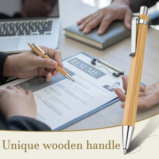 Purilite Select Bamboo 100 Pcs Ballpoint Stylus Pen – Eco-Friendly Writing Pen for Office, School and Touchscreen Devices