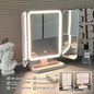 Purilite Select Dual Door 3-Fold Makeup Mirror | LED Touch Control Vanity Mirror | 360° Rotating Desktop Beauty Mirror
