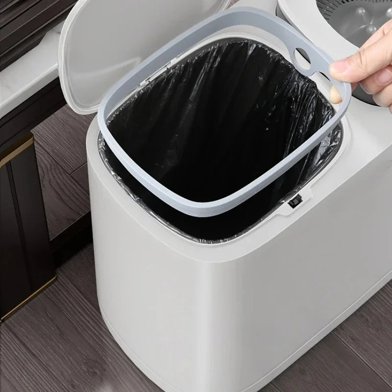 Purilite Select Dry and Wet Separation Tea Waste Bin Dual Compartment Household Trash Can
