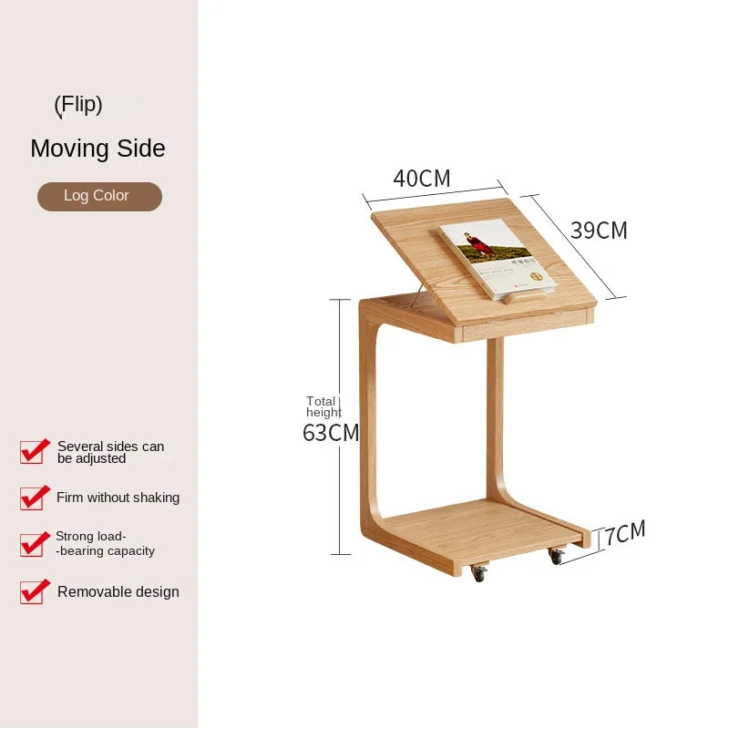 Purilite Select Aesthetic Mobile Small Coffee Table | Multi-Functional Bedside & Living Room Table | Home Furniture with Rollers