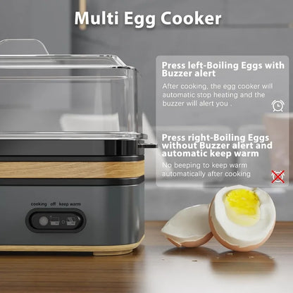 Purilite Select Rapid Electric Egg Cooker 6-Egg Capacity BPA-Free Fast Boil Steamer