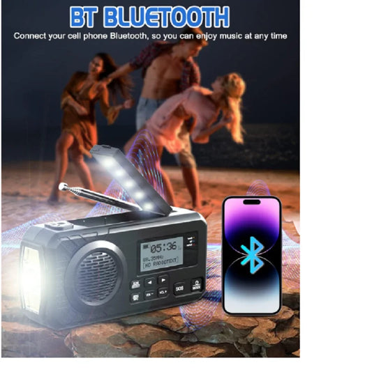 Purilite Select DAB+ Portable Hand Crank Solar Emergency Radio with Bluetooth