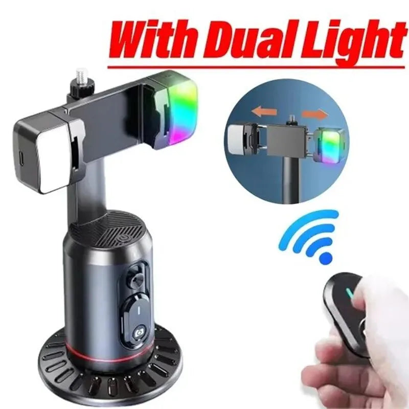 Purilite Select 360° Rotation Gimbal Stabilizer Tripod Selfie Stick with Bluetooth Remote & Light Holder