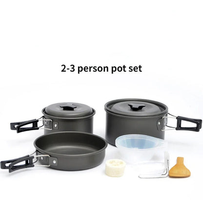 Purilite Camping Cookware Set (2“3 Persons with Kettle)
