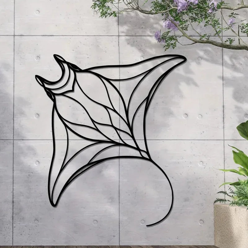 Purilite Select Manta Ray Metal Wall Art