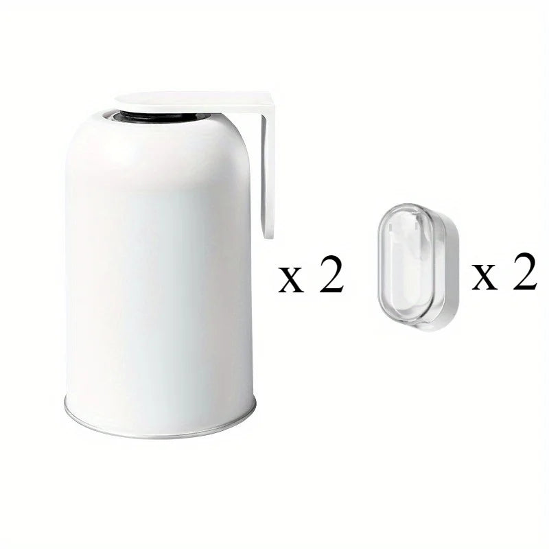 Purilite Select Magnetic Stainless Steel Bathroom Cup | 350ml Wall Mounted Toothbrush Holder | 304 Stainless Steel Mouthwash Cup