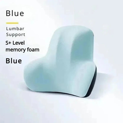 Purilite Select Memory Foam Lumbar Back Cushion | Ergonomic Support Pillow for Car, Office, Gaming Chair & Postpartum Relief