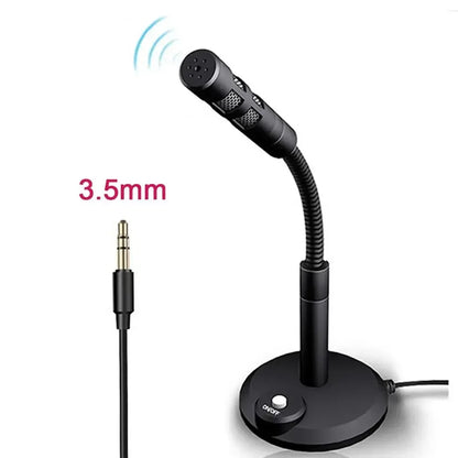 PURILITE SELECT MINI 3.5MM USB DESKTOP MICROPHONE – OMNIDIRECTIONAL GAMING & PODCAST MIC WITH FLEXIBLE GOOSENECK