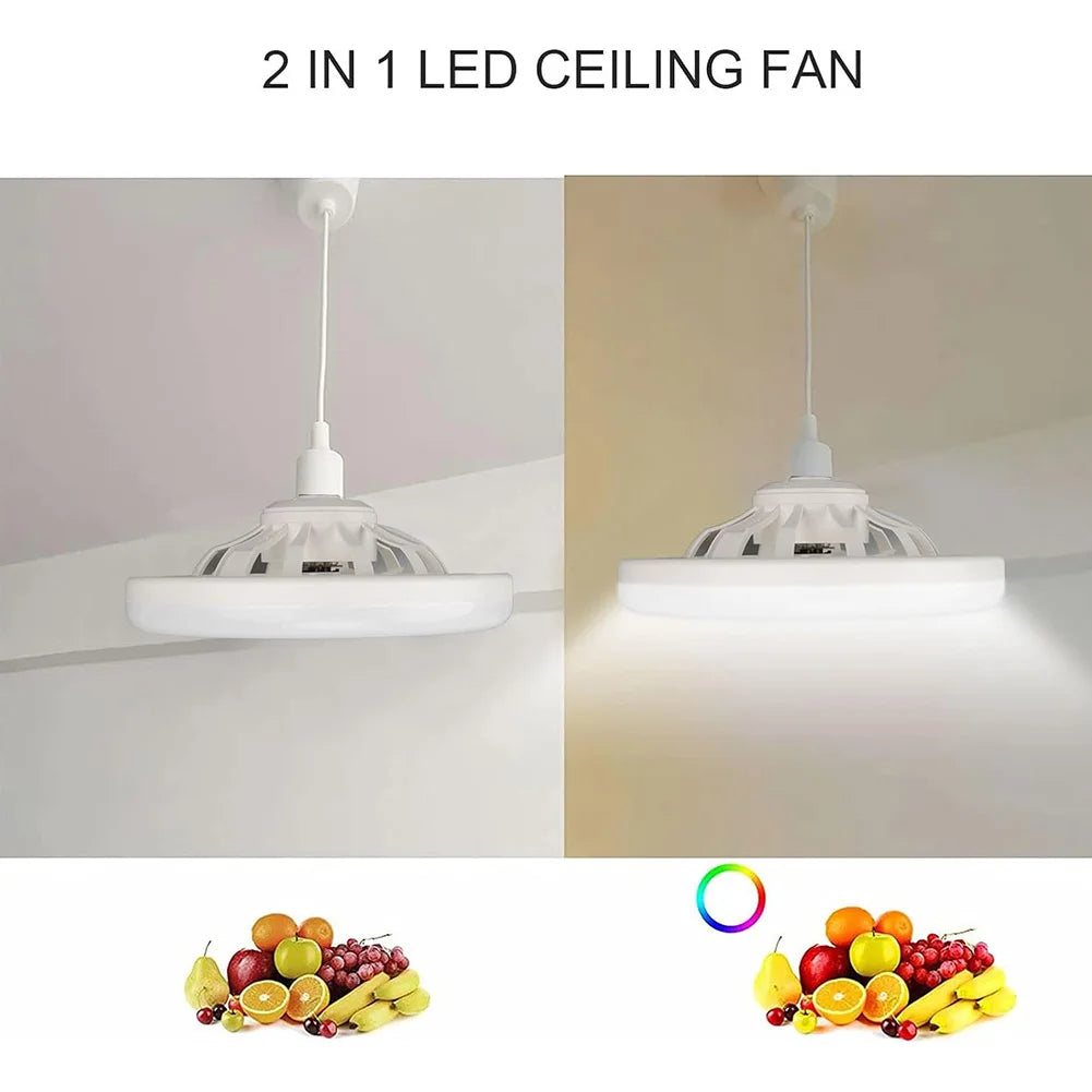 Purilite Select 2-in-1 Ceiling Fan LED Light | E27 Base | Remote Control | Stepless Dimmable | Silent Modern Fan Lamp