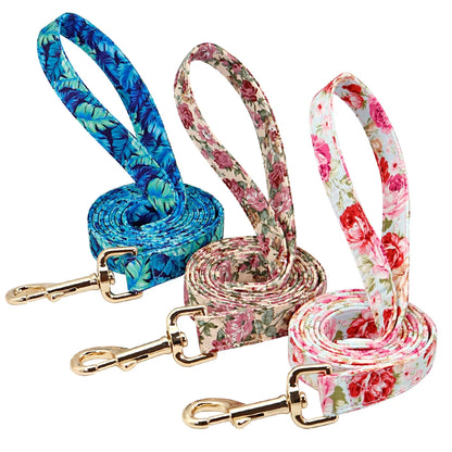 Purilite Select Personalized Floral Dog Collar and Leash Set
