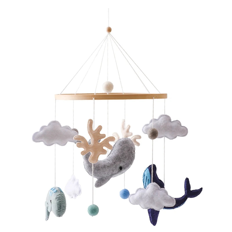 Purilite Select Wooden Baby Crib Mobile | Crochet Star Hanging Bed Bell | Nursery Rattle Decoration | Newborn Comfort Toy