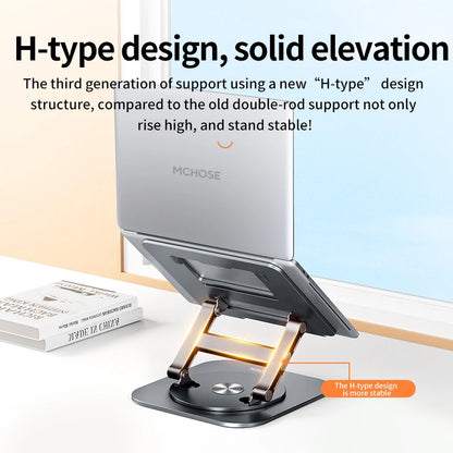 Purilite Select Laptop Stand | 360° Rotatable Laptop Holder | Adjustable Desk Riser | Aluminum Alloy Notebook Stand | 9.7–17.3 Inch Laptop Stand