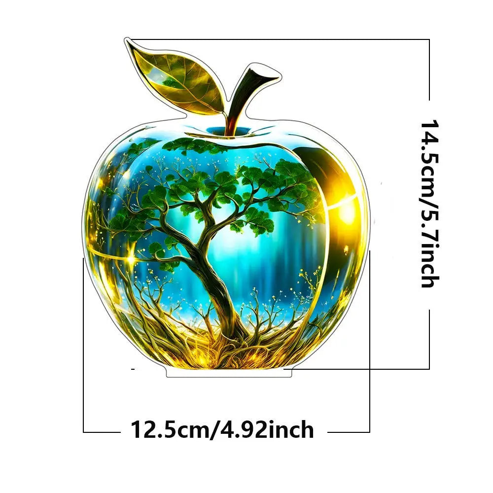 Purilite Select Clear Crystal Apple Figurine