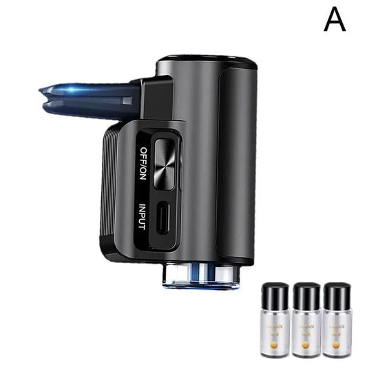 Purilite Select Intelligent Car Air Freshener Diffuser Electric Spray Vent Clip Aroma Perfume for Vehicle Interior (Set of 2)