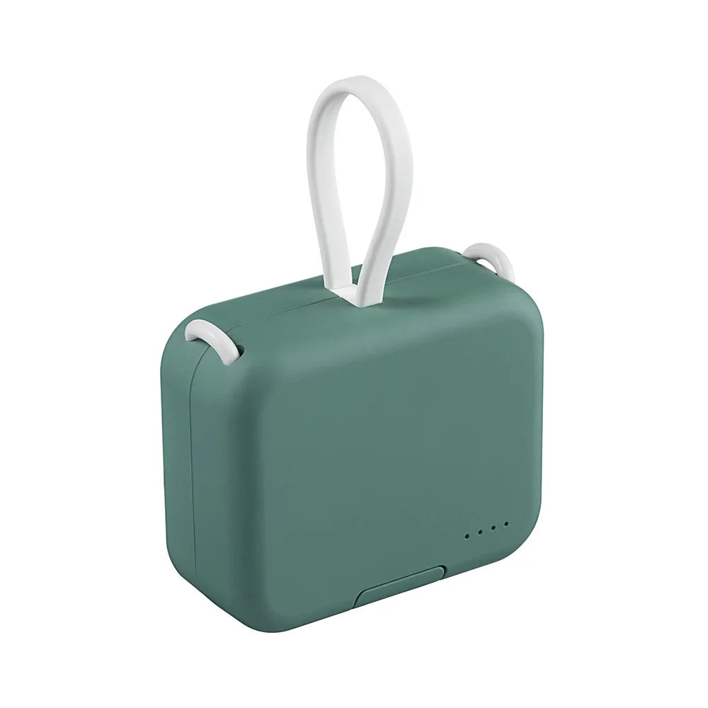 Purilite Select 4000mAh Mini Portable Power Bank with Built-in Cables Compact Fast Charging External Battery
