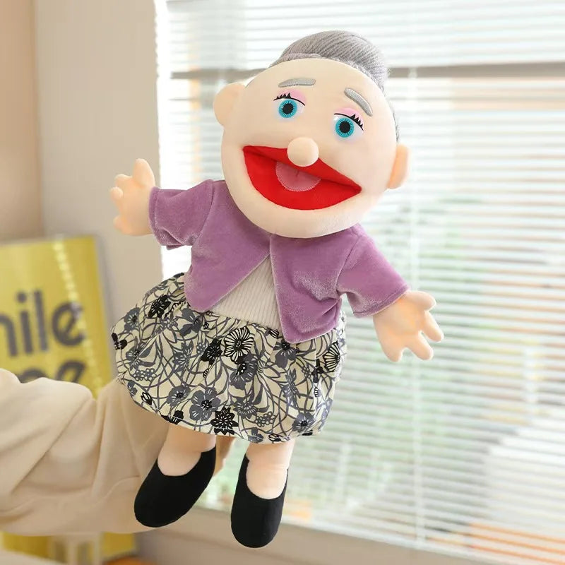 Purilite Select Plush Hand Puppet Family Set | Soft Open Mouth Character Puppets for Kids | Interactive Educational Storytelling Toys