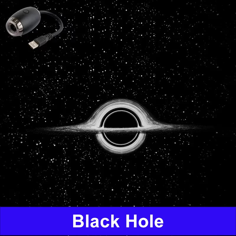 Purilite Select USB Starry Sky Galaxy Projector Night Light | Saturn Style LED Ambient Ceiling Lamp | Plug & Play Car & Room Decor |  Set of 3