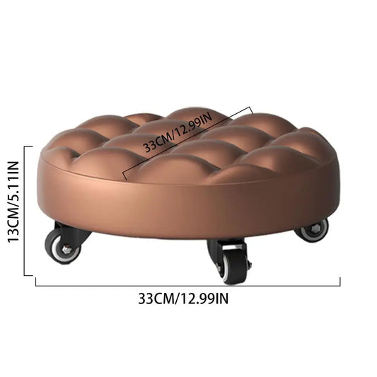 Purilite Select Low Floor Work Chair with Casters | Rolling Work Stool for Garage Home Outdoor Use