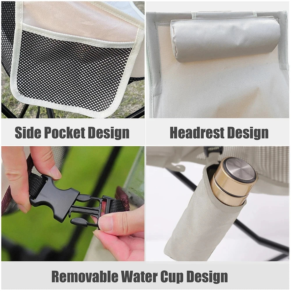 Purilite Select Portable Folding Camping Chair with Headrest