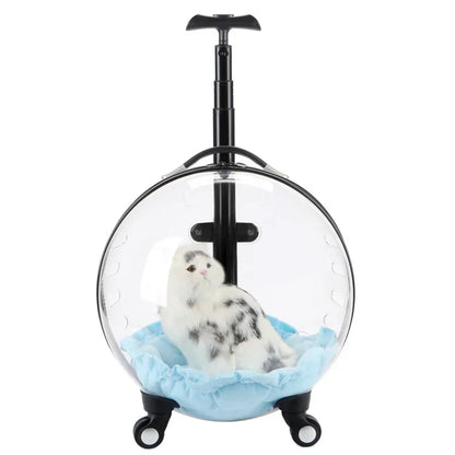Purilite Select Luxury Transparent Capsule Pet Travel Trolley Stroller for Cats and Puppies