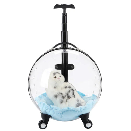 Purilite Select Luxury Transparent Capsule Pet Travel Trolley Stroller for Cats and Puppies