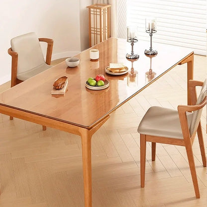 Purilite Select Transparent PVC Table Cloth | Clear Waterproof Oilproof Heat Resistant Table Mat | Non-Slip Washable Dining Table Cover | Kitchen & Restaurant Use