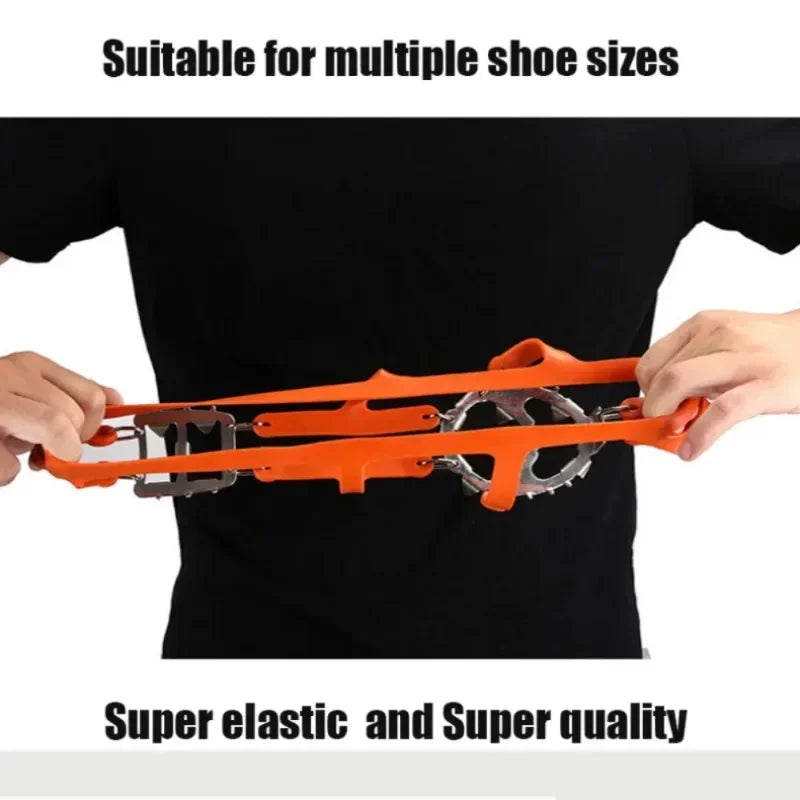 Purilite Select | Professional Climbing Crampons 18 Studs | Anti-Skid Ice Snow Shoe Grips | Winter Outdoor Walking Spikes