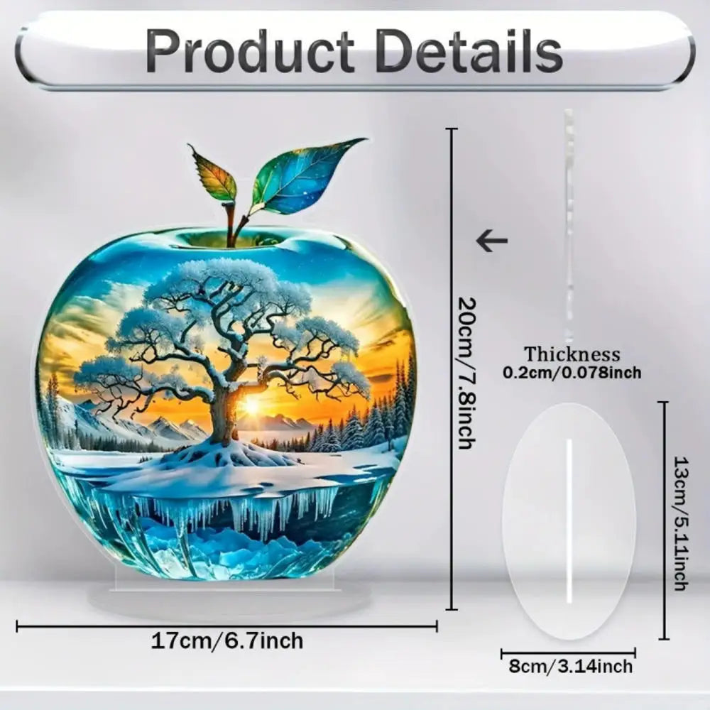 Purilite Select Clear Crystal Apple Figurine