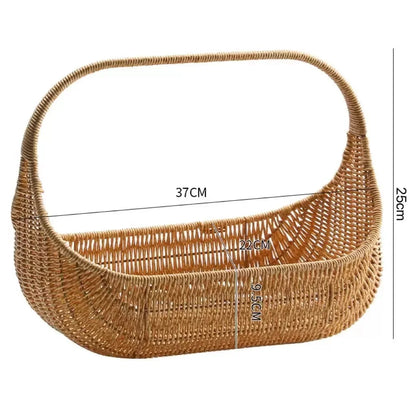 Purilite Select Handwoven Natural Rattan Bread Fruit Basket