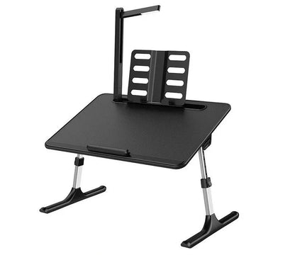 Purilite Select Foldable Lift Small Laptop Desk | Home Learning & Gaming | Adjustable Bed Lazy Table | Dormitory & Bedroom Computer Table