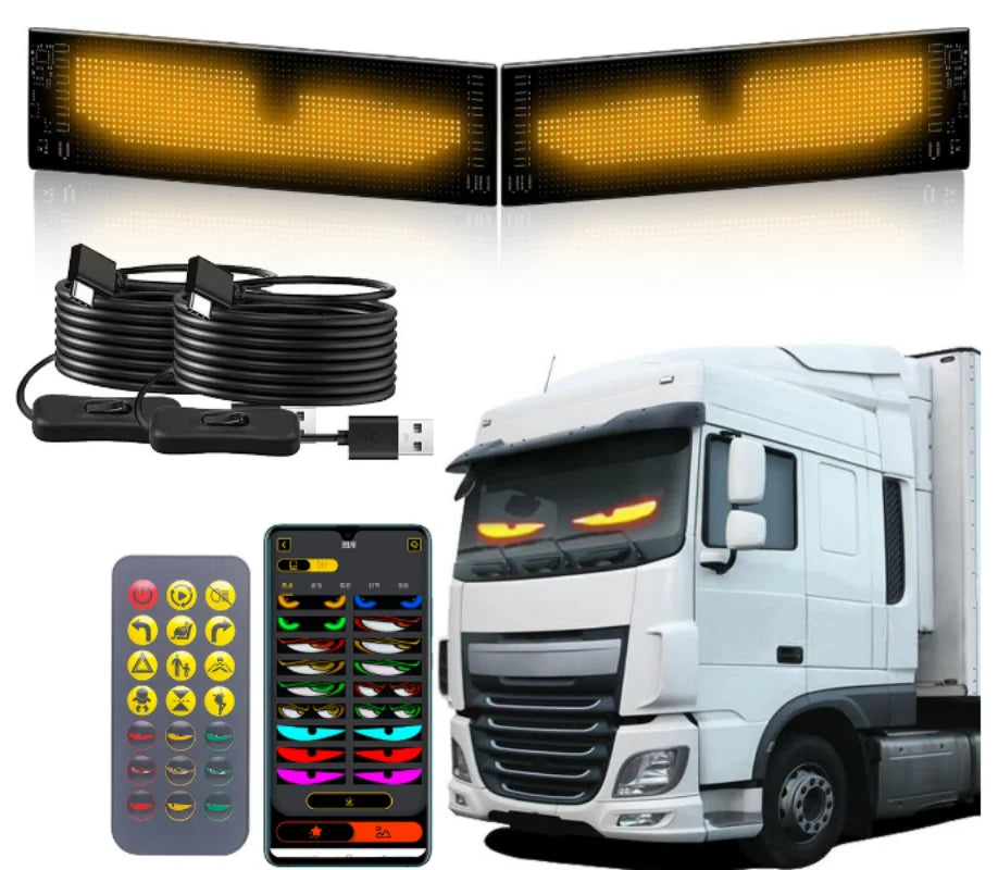 Purilite Select LED Matrix RGB Panel – Programmable Bluetooth LED Eyes for Trucks & Cars