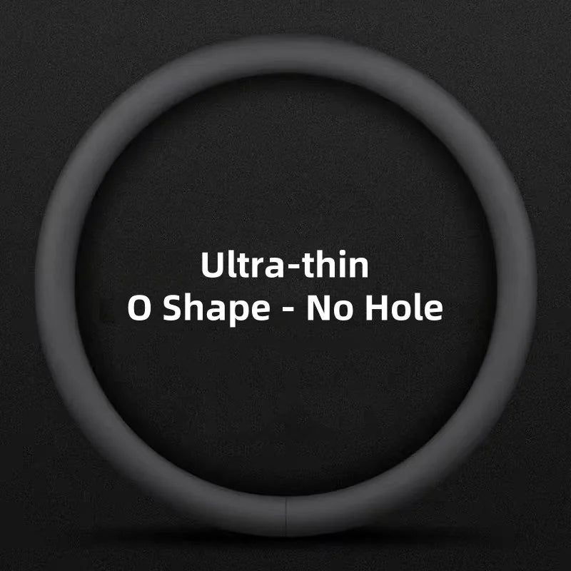 Purilite Select Ultra-Thin Universal Car Steering Wheel Cover – Breathable Faux Leather Wrap (37–38cm)