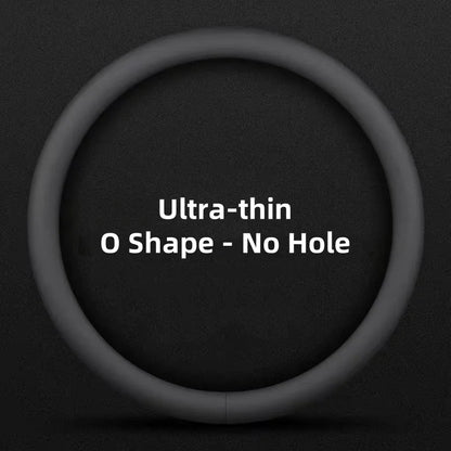 Purilite Select Ultra-Thin Universal Car Steering Wheel Cover – Breathable Faux Leather Wrap (37–38cm)