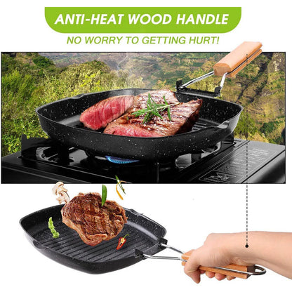 Purilite Select Non-Stick Camping Frying Pan with Folding Handle