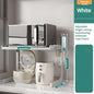 Purilite Select Table Top Multi-Layer Microwave Oven Storage Rack | Retractable Adjustable Kitchen Organizer | Stainless Steel Partition Rack