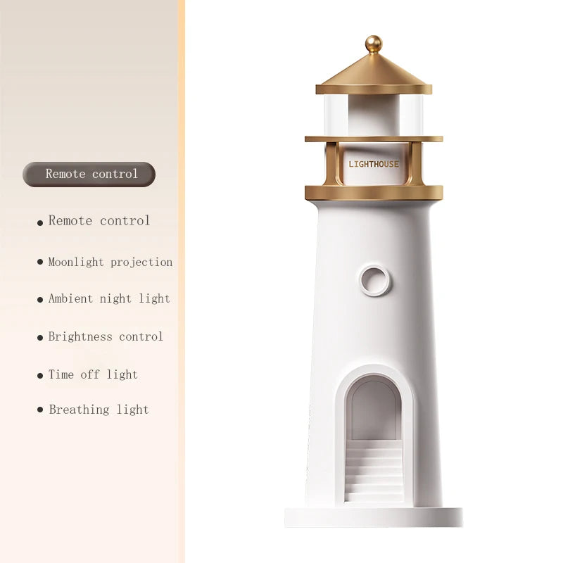 Purilite Select Moon Projection Lighthouse Lamp | Motion Sensor Night Light | Remote Control Ambient Lamp | Bluetooth Music Light