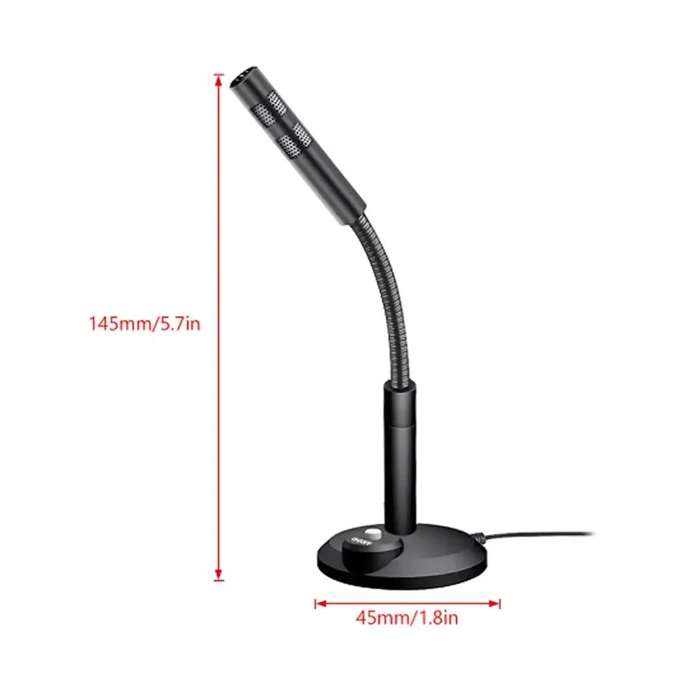 PURILITE SELECT MINI 3.5MM USB DESKTOP MICROPHONE – OMNIDIRECTIONAL GAMING & PODCAST MIC WITH FLEXIBLE GOOSENECK