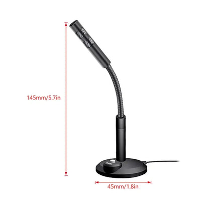 PURILITE SELECT MINI 3.5MM USB DESKTOP MICROPHONE – OMNIDIRECTIONAL GAMING & PODCAST MIC WITH FLEXIBLE GOOSENECK