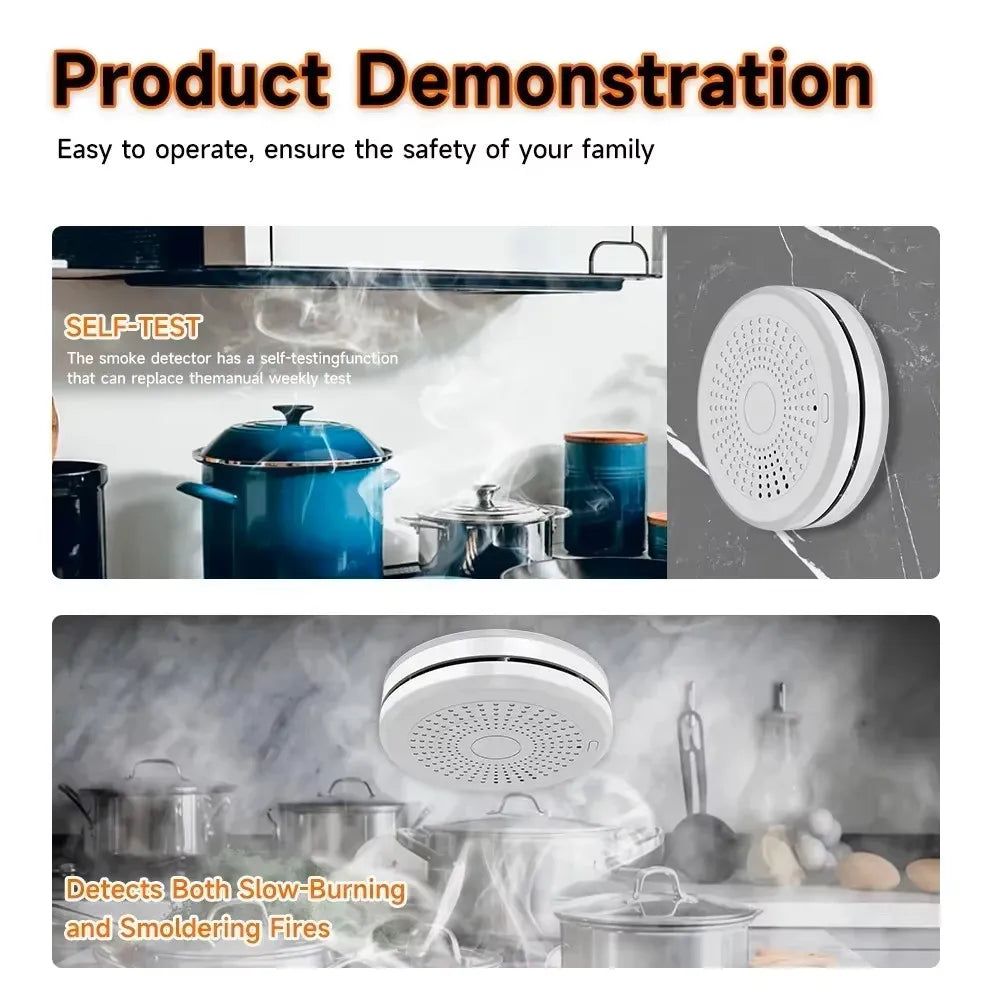 Purilite Select Smart WiFi CO & Smoke Detector | Carbon Monoxide & Smoke Alarm | App Control | 85dB Sound & Light Home Safety Sensor