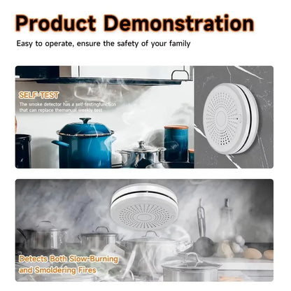 Purilite Select Smart WiFi CO & Smoke Detector | Carbon Monoxide & Smoke Alarm | App Control | 85dB Sound & Light Home Safety Sensor