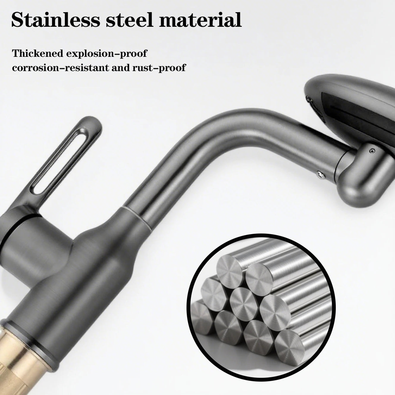 Purilite Select Upgrade Stainless Steel 360° Rotation Faucet Stream Sprayer – 4 Modes Hot & Cold Mixer Tap