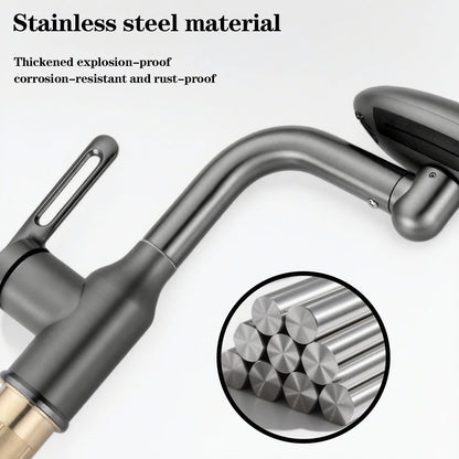 Purilite Select Upgrade Stainless Steel 360° Rotation Faucet Stream Sprayer – 4 Modes Hot & Cold Mixer Tap