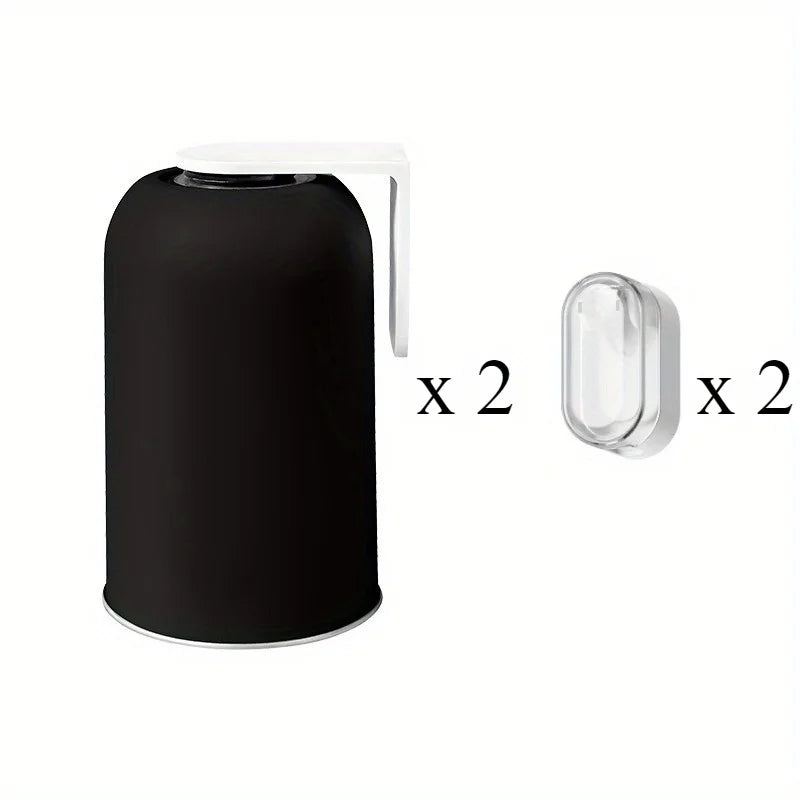 Purilite Select Magnetic Stainless Steel Bathroom Cup | 350ml Wall Mounted Toothbrush Holder | 304 Stainless Steel Mouthwash Cup