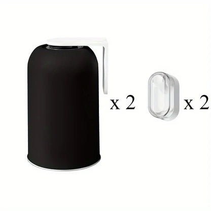 Purilite Select Magnetic Stainless Steel Bathroom Cup | 350ml Wall Mounted Toothbrush Holder | 304 Stainless Steel Mouthwash Cup