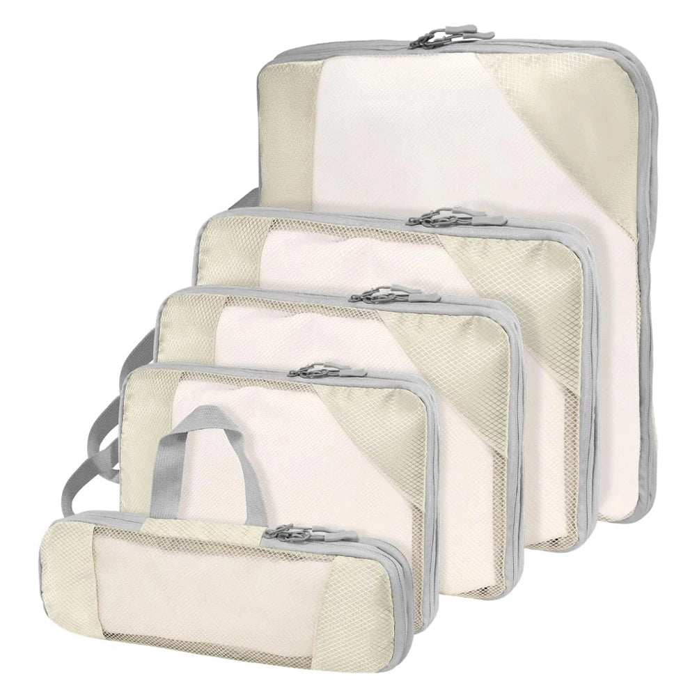 Purilite Select 5‑PCS Compressible Travel Packing Cubes Set