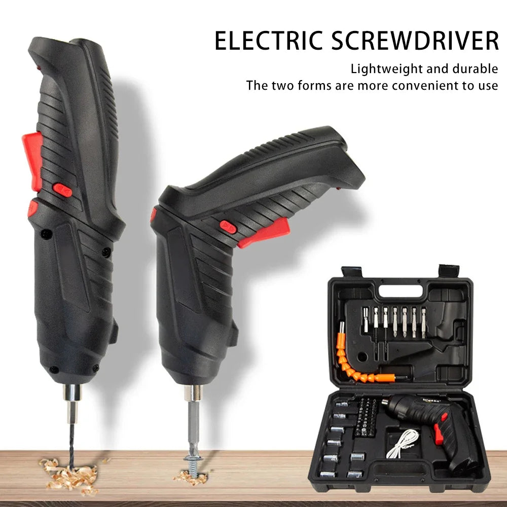 Purilite Select 47Pcs 36V Rechargeable Cordless Electric Screwdriver & Mini Drill Set