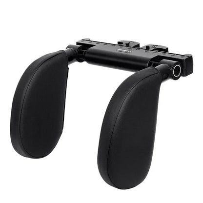 Purilite Select Adjustable Memory Foam Car Neck Pillow with Retractable Head Support for Travel Comfort