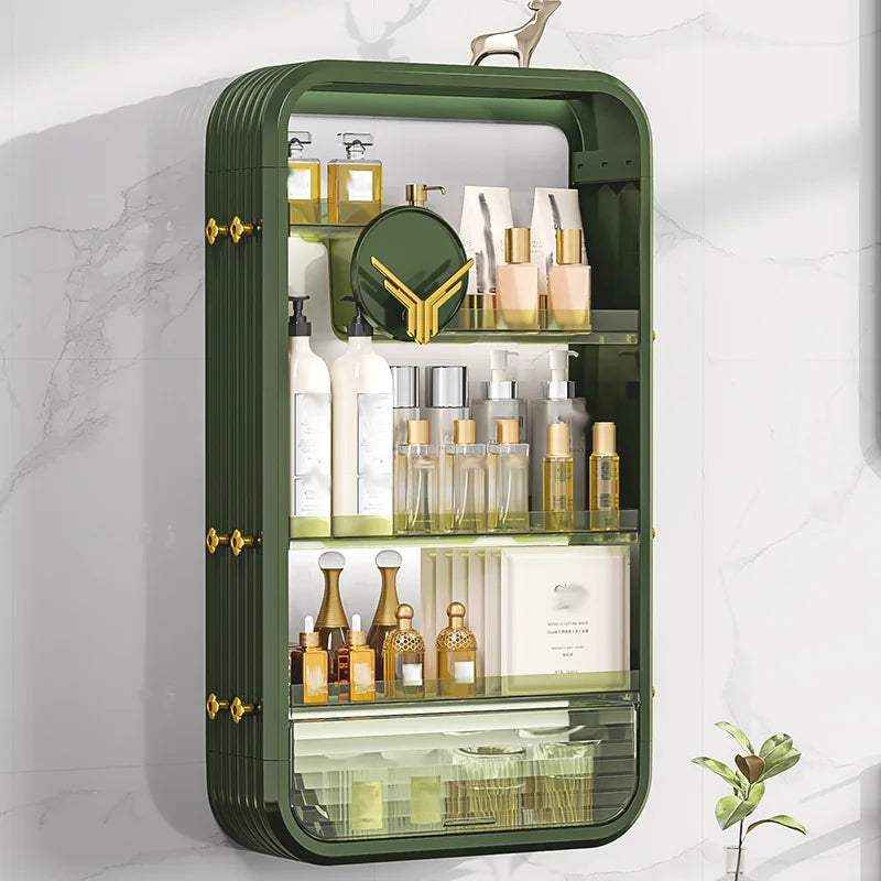 Purilite Select Multi-Layer Wall Mounted Storage Shelf | Large Capacity Organizer for Bathroom Kitchen Cosmetics and Household Items