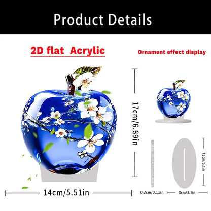 Purilite Select Clear Crystal Apple Figurine